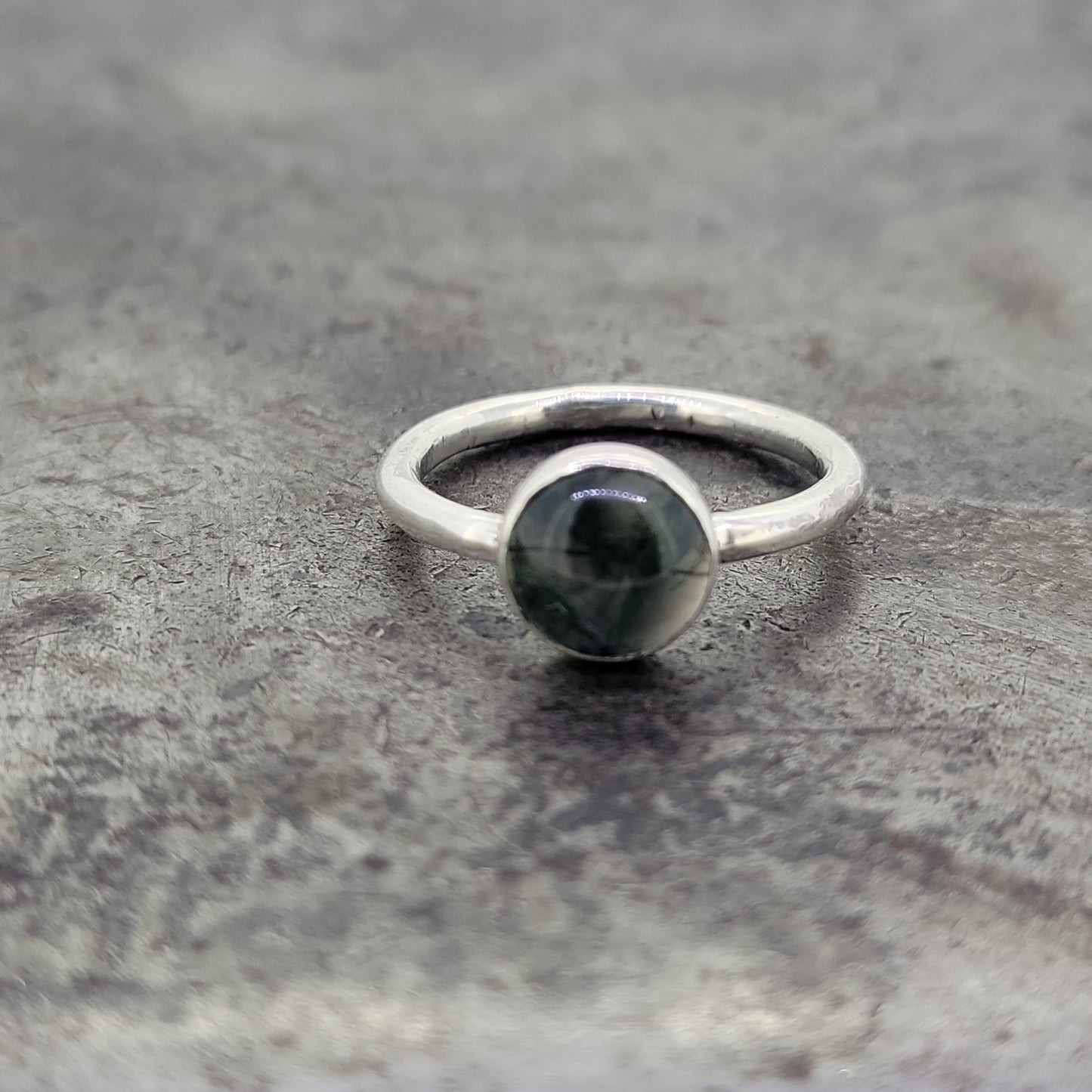 Handmade Sterling Silver Moss Agate Ring