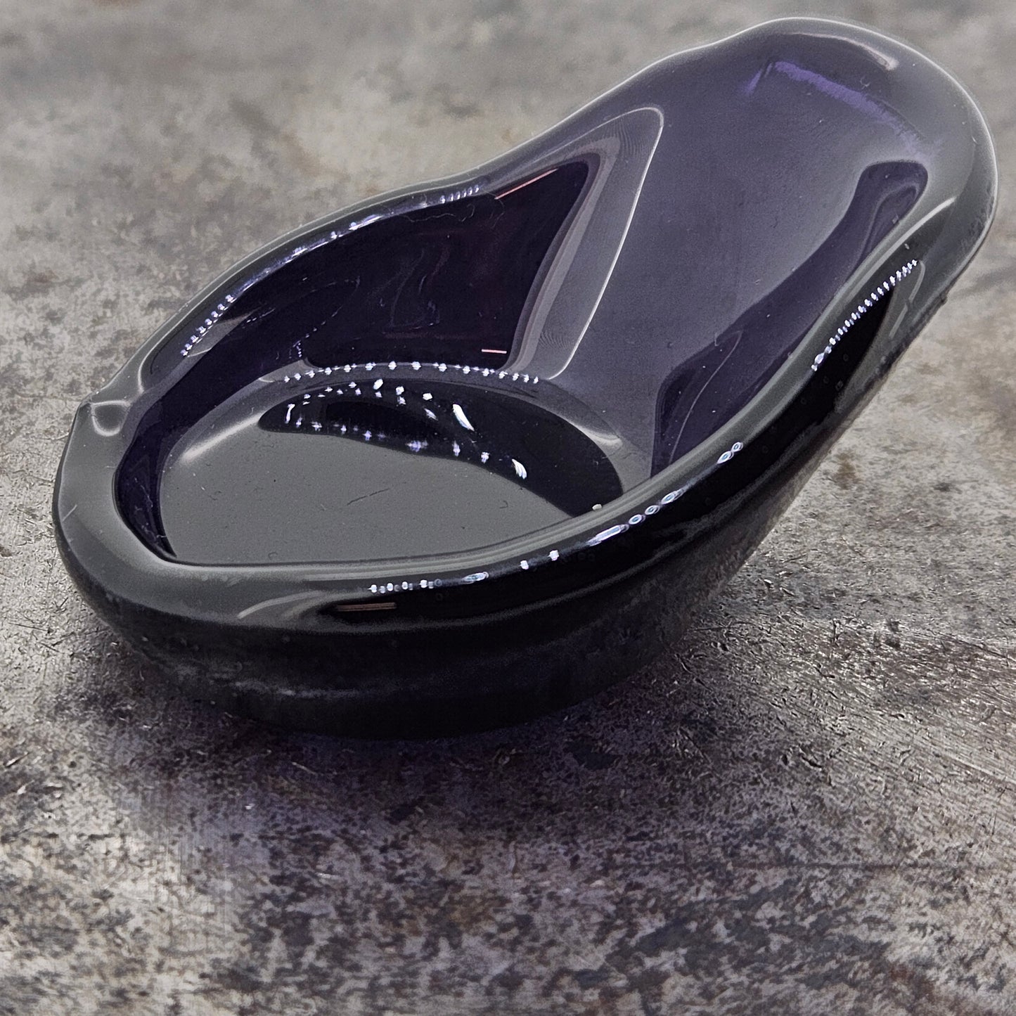 Fused Glass Purple Chair Dish