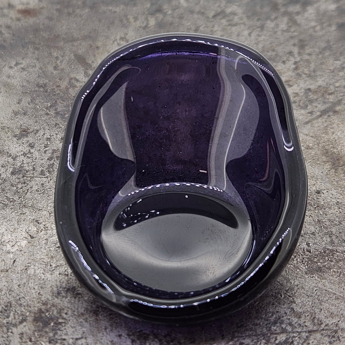 Fused Glass Purple Chair Dish
