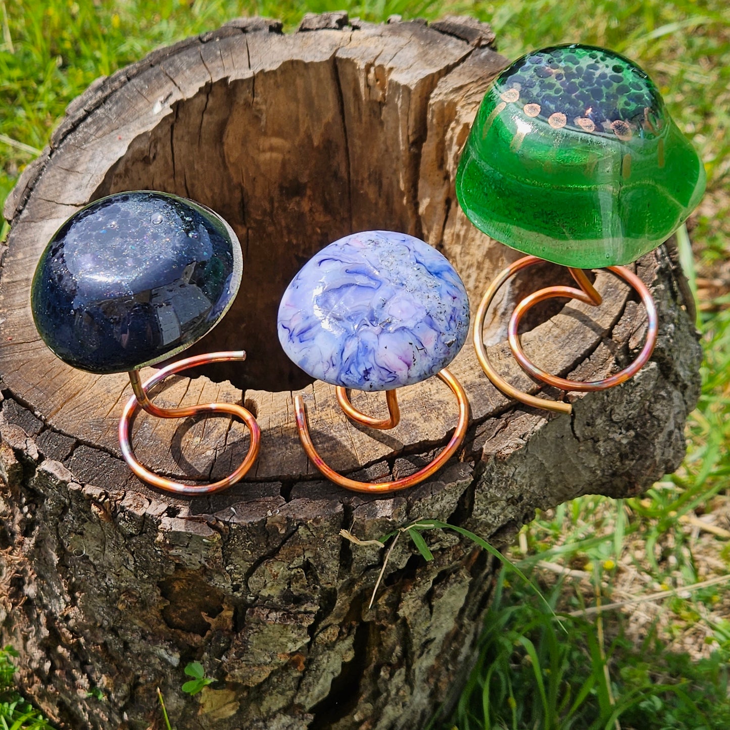 Fused Glass Mushrooms