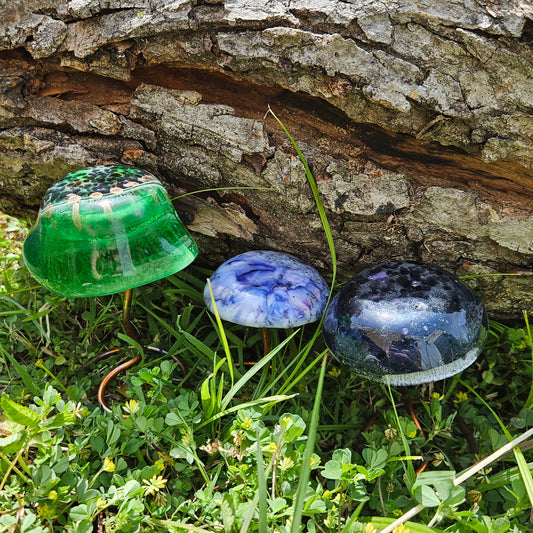Fused Glass Mushrooms