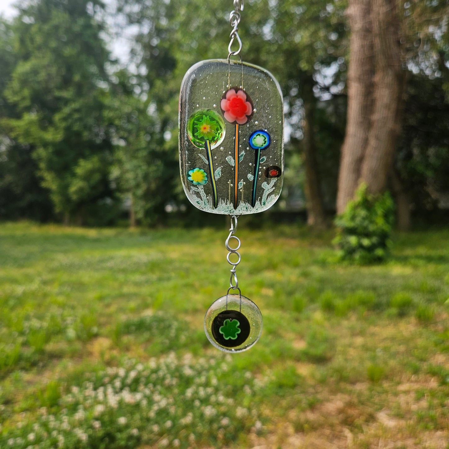 Fused Glass Hanging Suncatcher