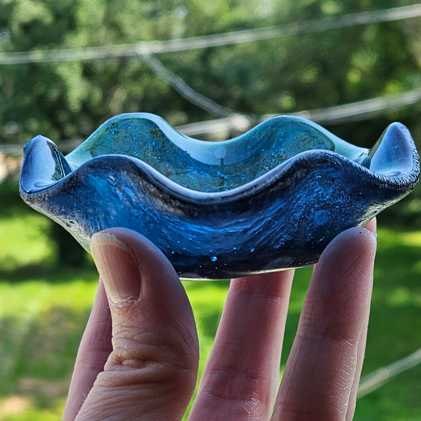 Fused Glass Wavy Dish