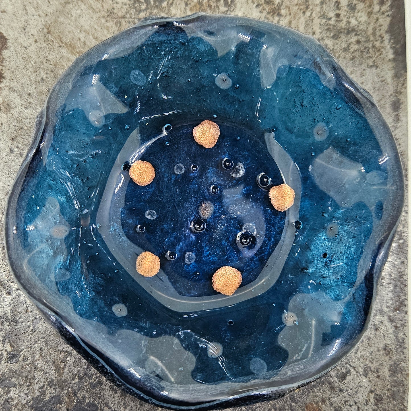 Fused Glass Wavy Dish