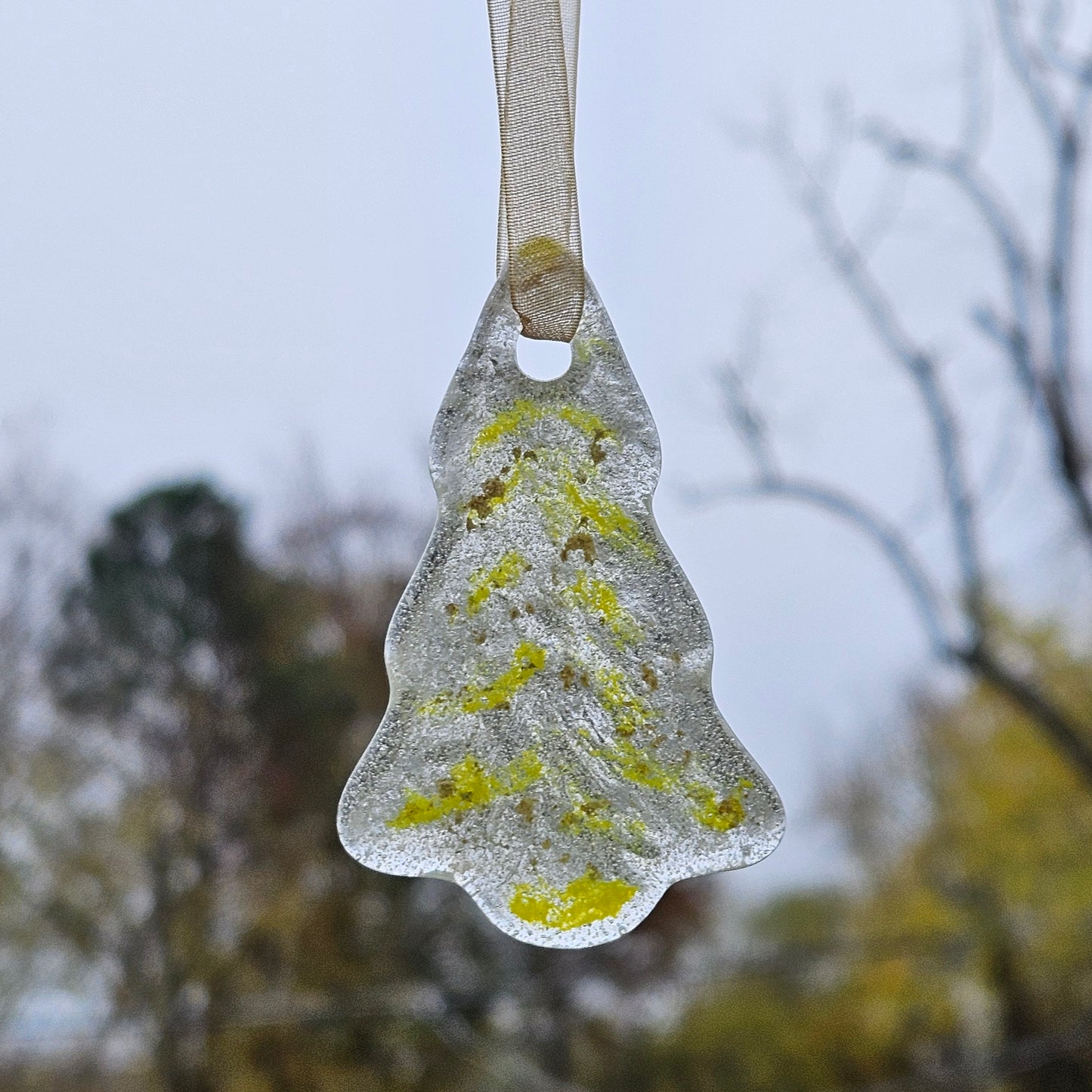 Small Christmas Tree Ornaments with Ribbon