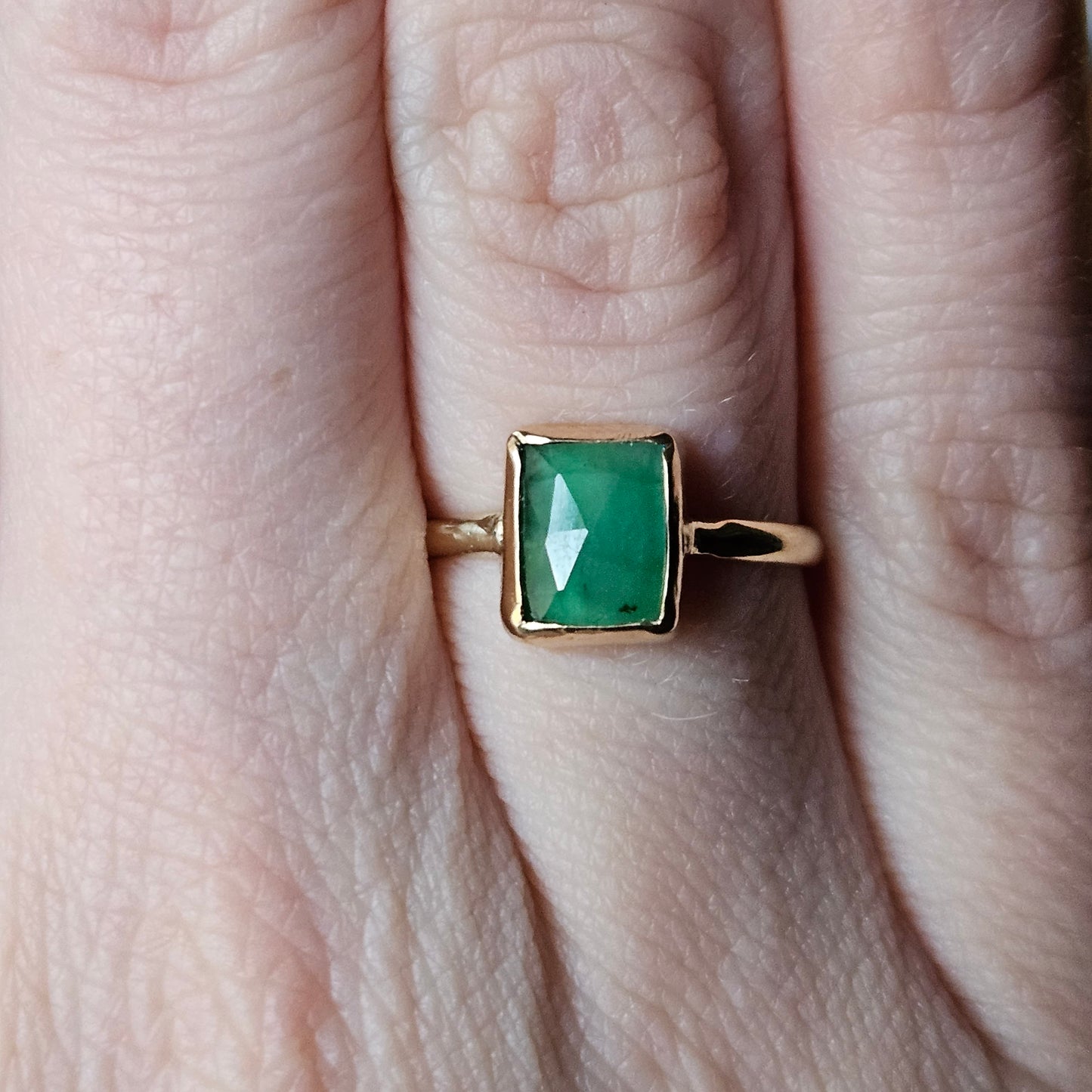 Handmade 14k Emerald Ring