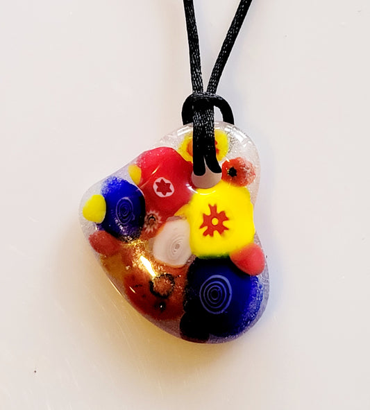 Fused Glass Heart Necklace