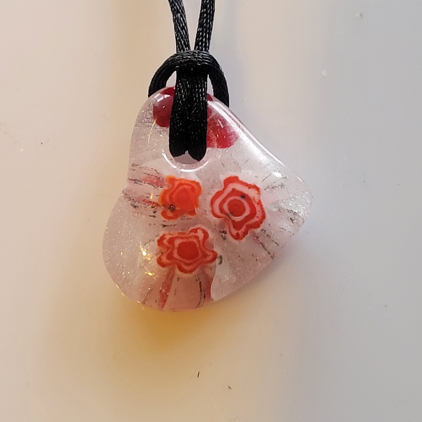 Fused Glass Heart Necklace