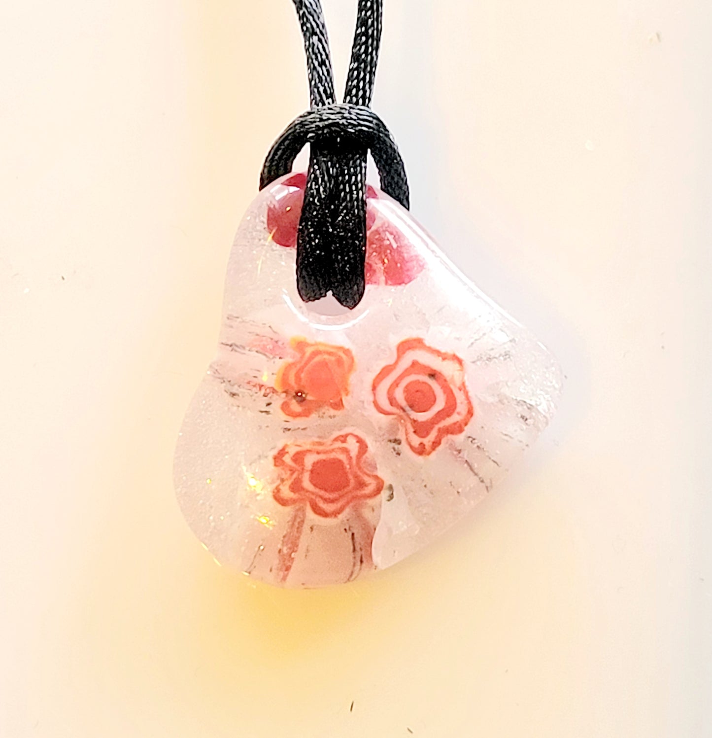 Fused Glass Heart Necklace