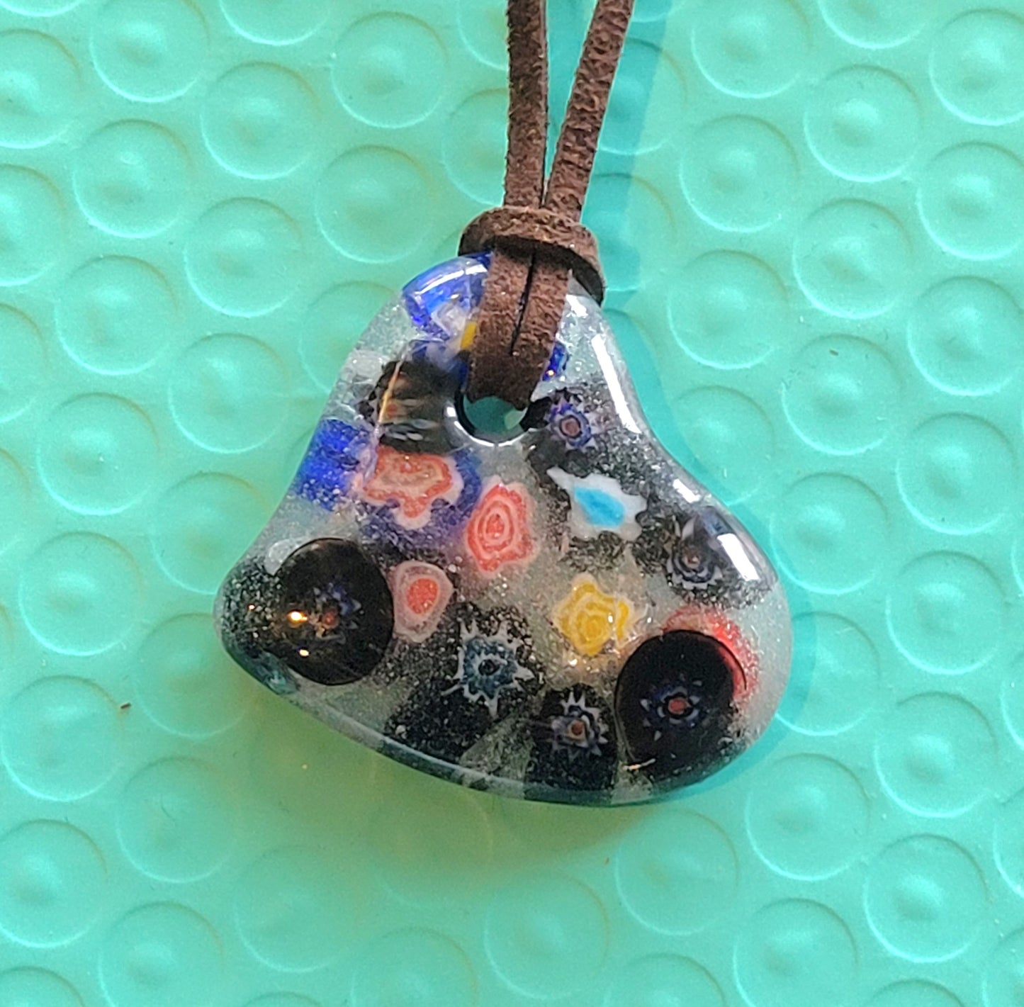 Fused Glass Heart Necklace