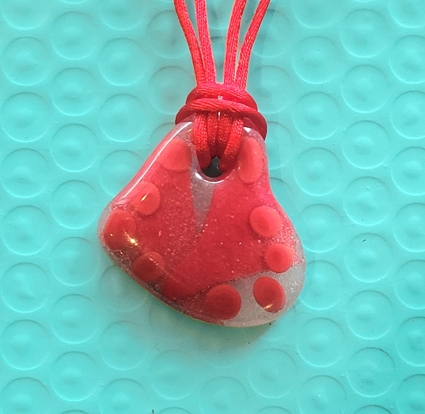 Fused Glass Heart Necklace