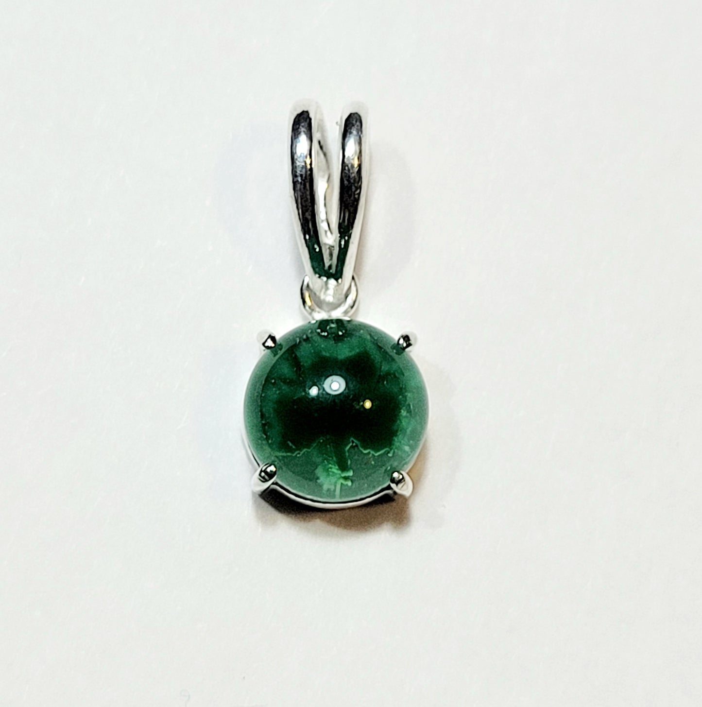 Fused Glass Green Pendant