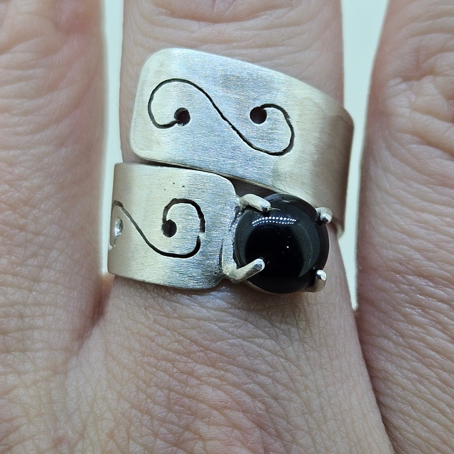 Handmade Sterling Silver and Black Onyx Ring
