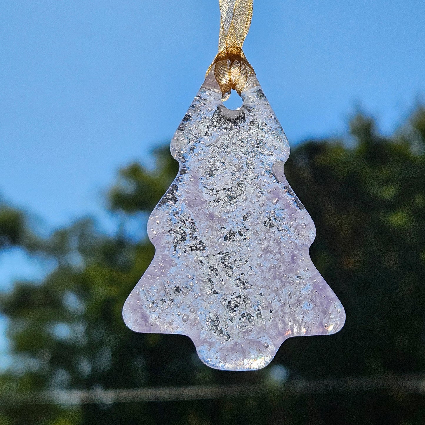 Small Christmas Tree Ornaments with Ribbon