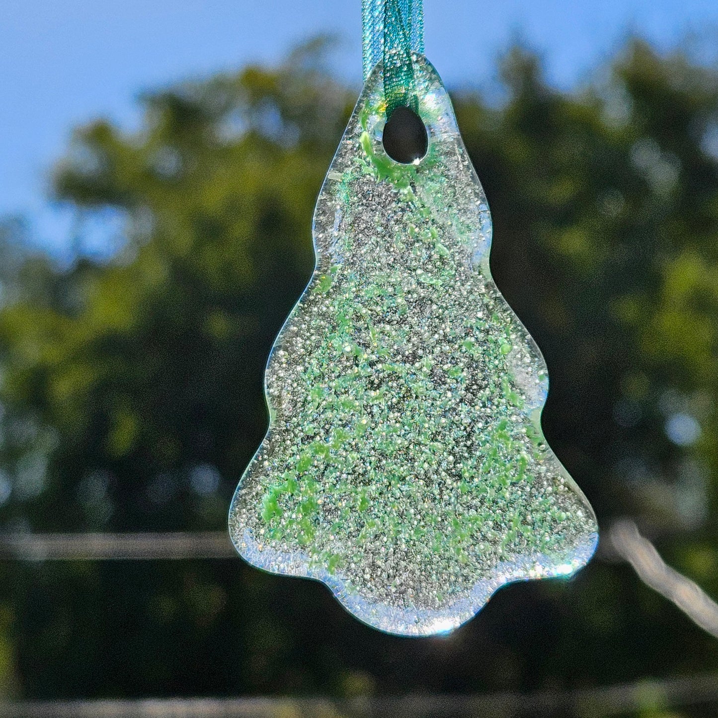 Small Christmas Tree Ornaments with Ribbon