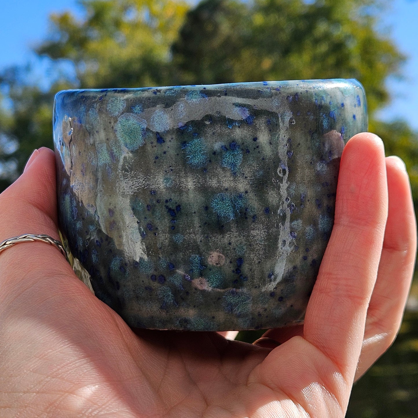Blue Azure Brown Stoneware Bowl (second)