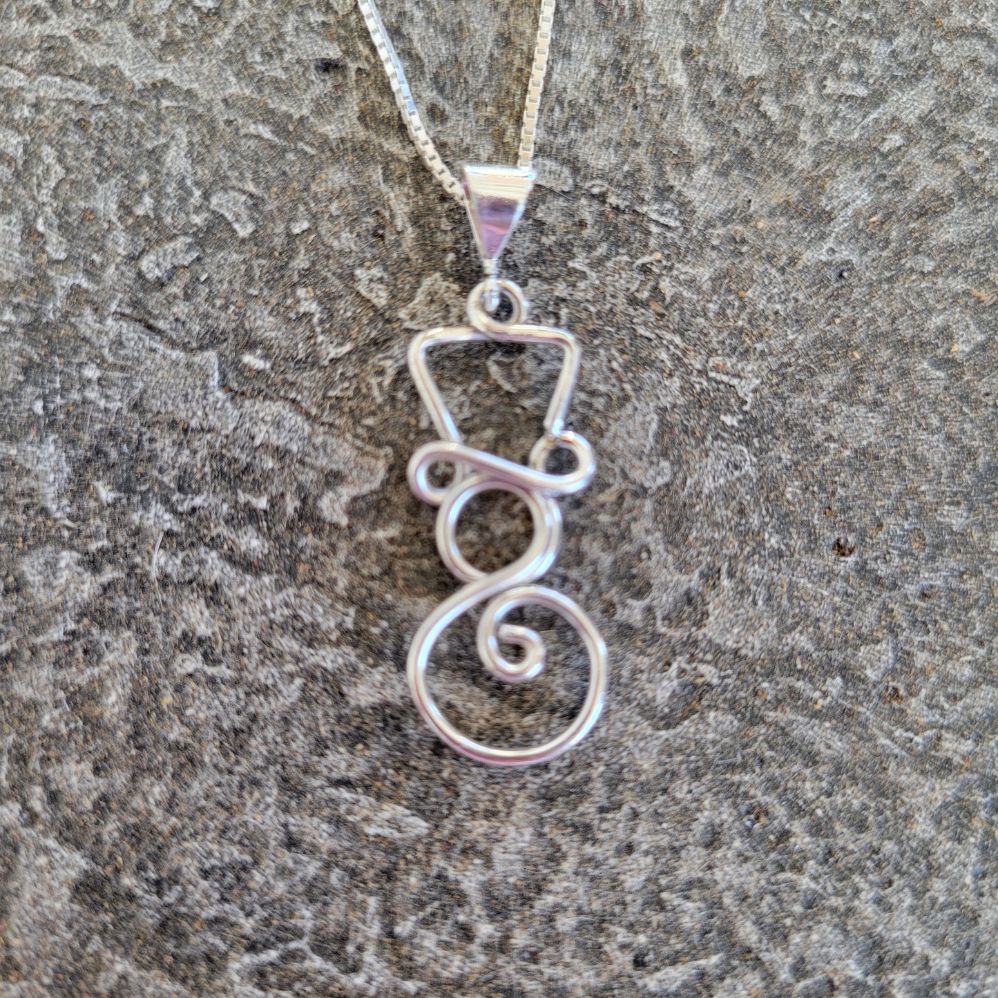 Sterling Snowman Necklace