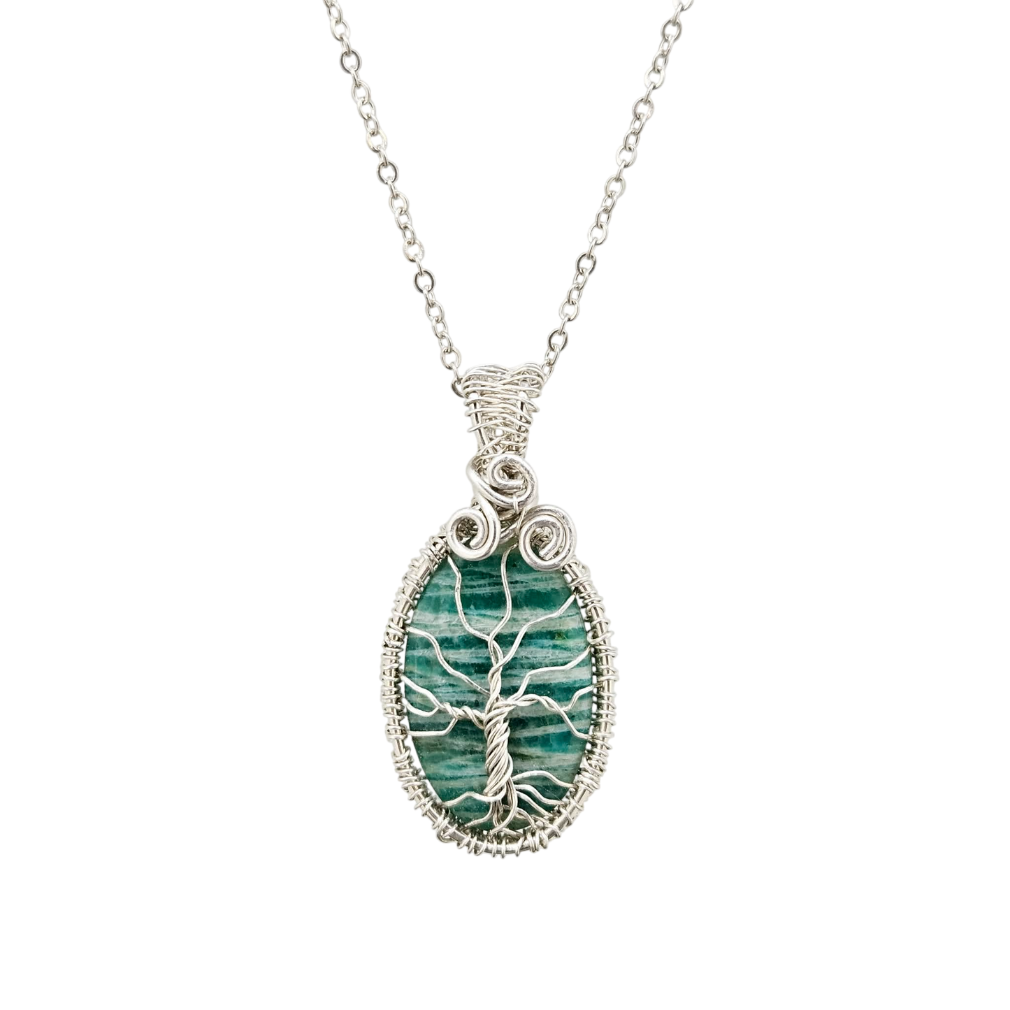 Sterling Silver Handmade Amazonite Necklace