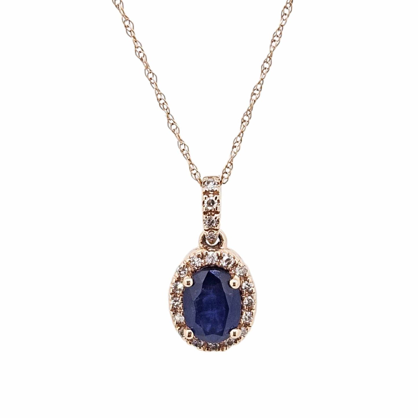 Rose Gold Sapphire Necklace