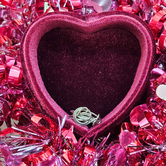 Handmade Sterling Silver Heart Ring Size 8