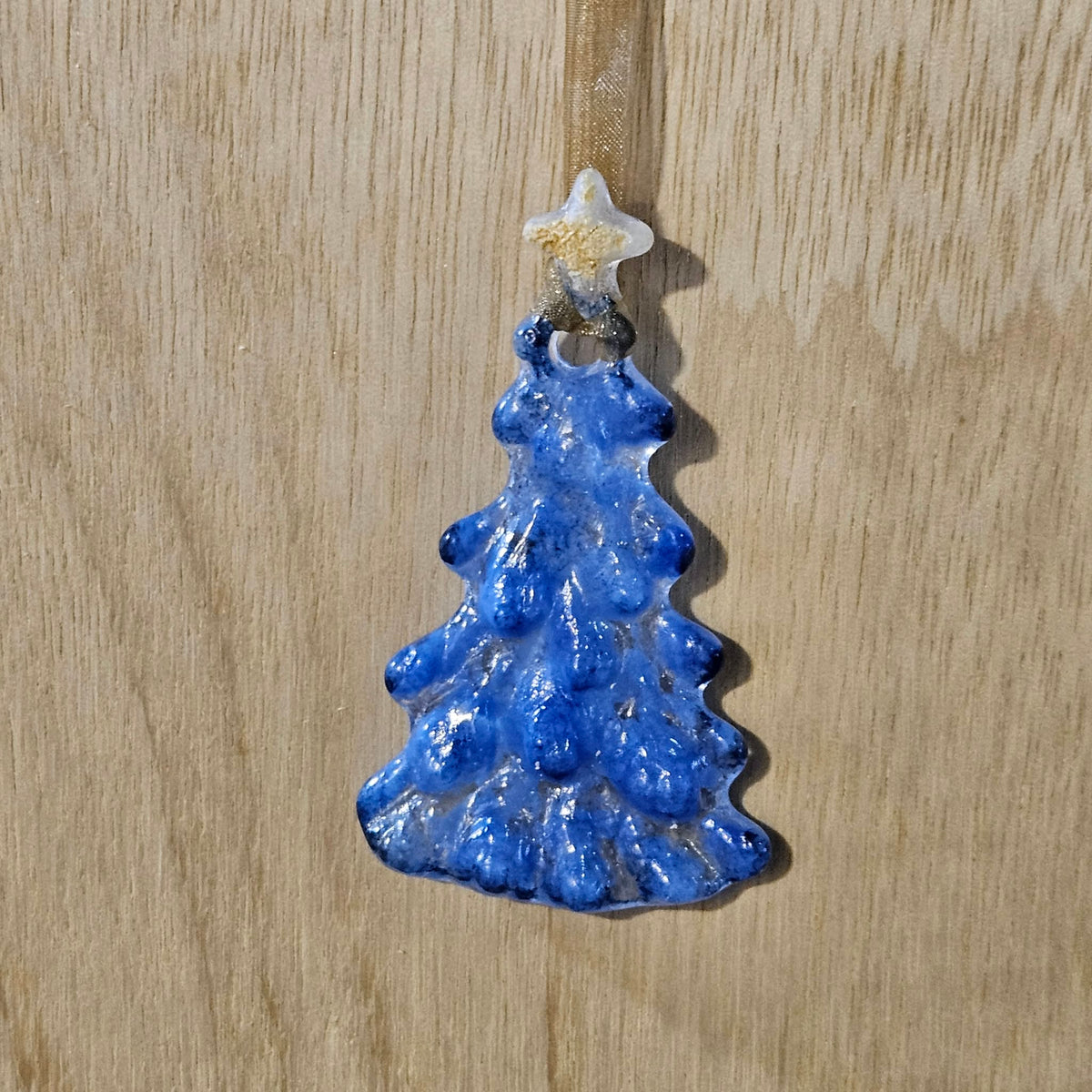 Handmade Fused Glass Christmas Tree Ornament