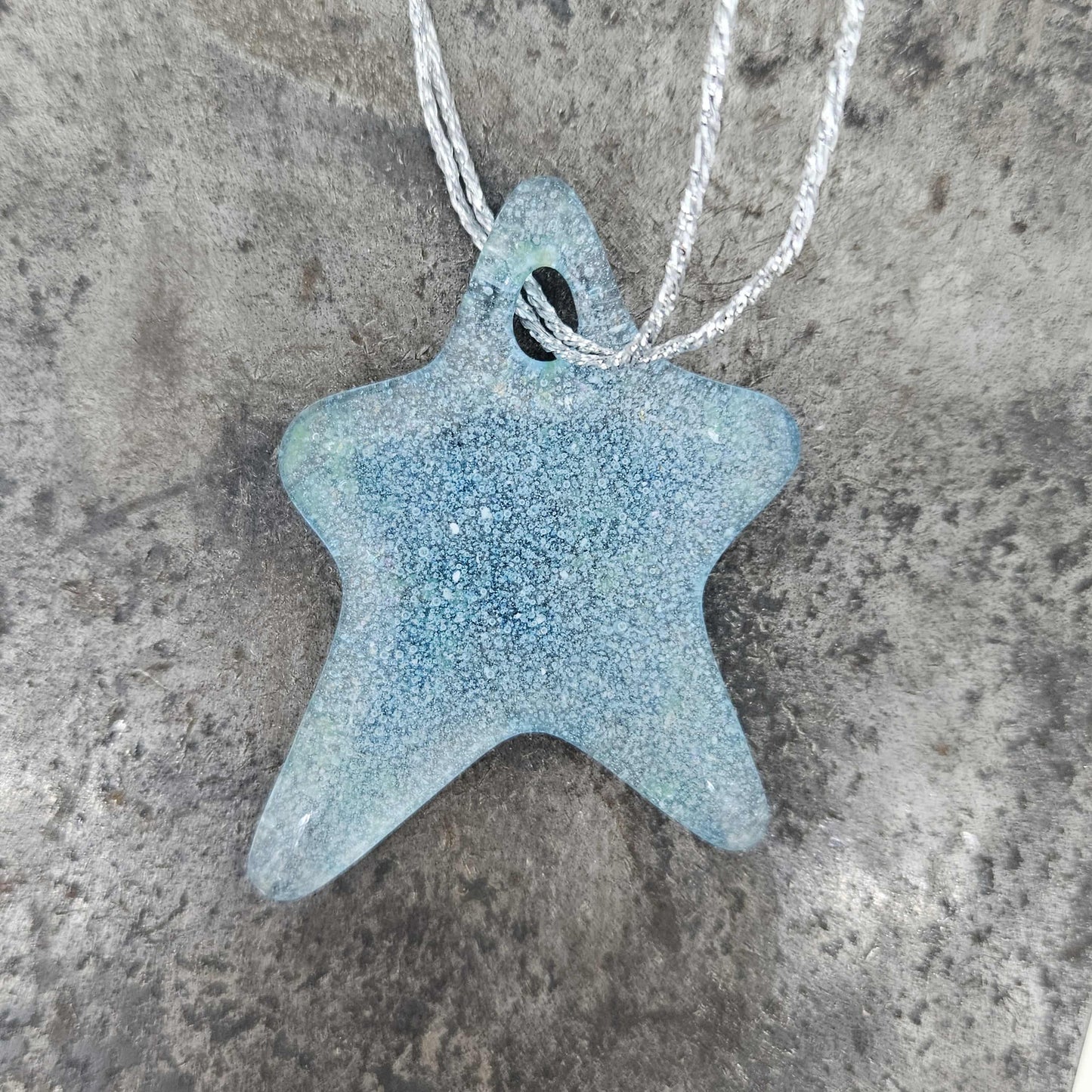 Handmade Fused Glass Star Ornament