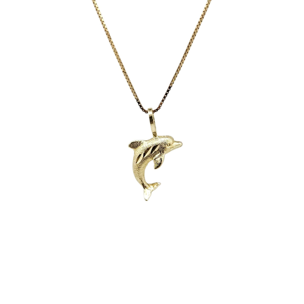 Yellow Gold Dolphin Necklace