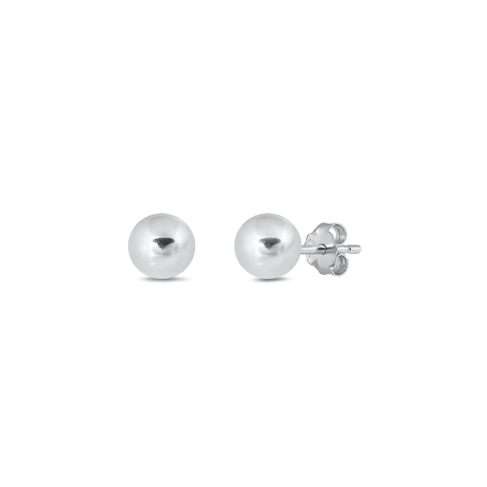 6mm Sterling Ball Stud Earrings