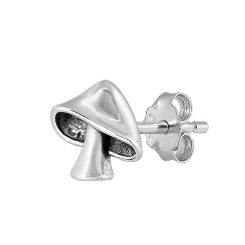 Sterling Mushroom Stud Earrings