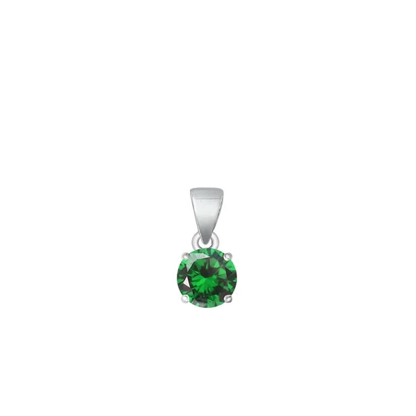 Sterling Green CZ Necklace