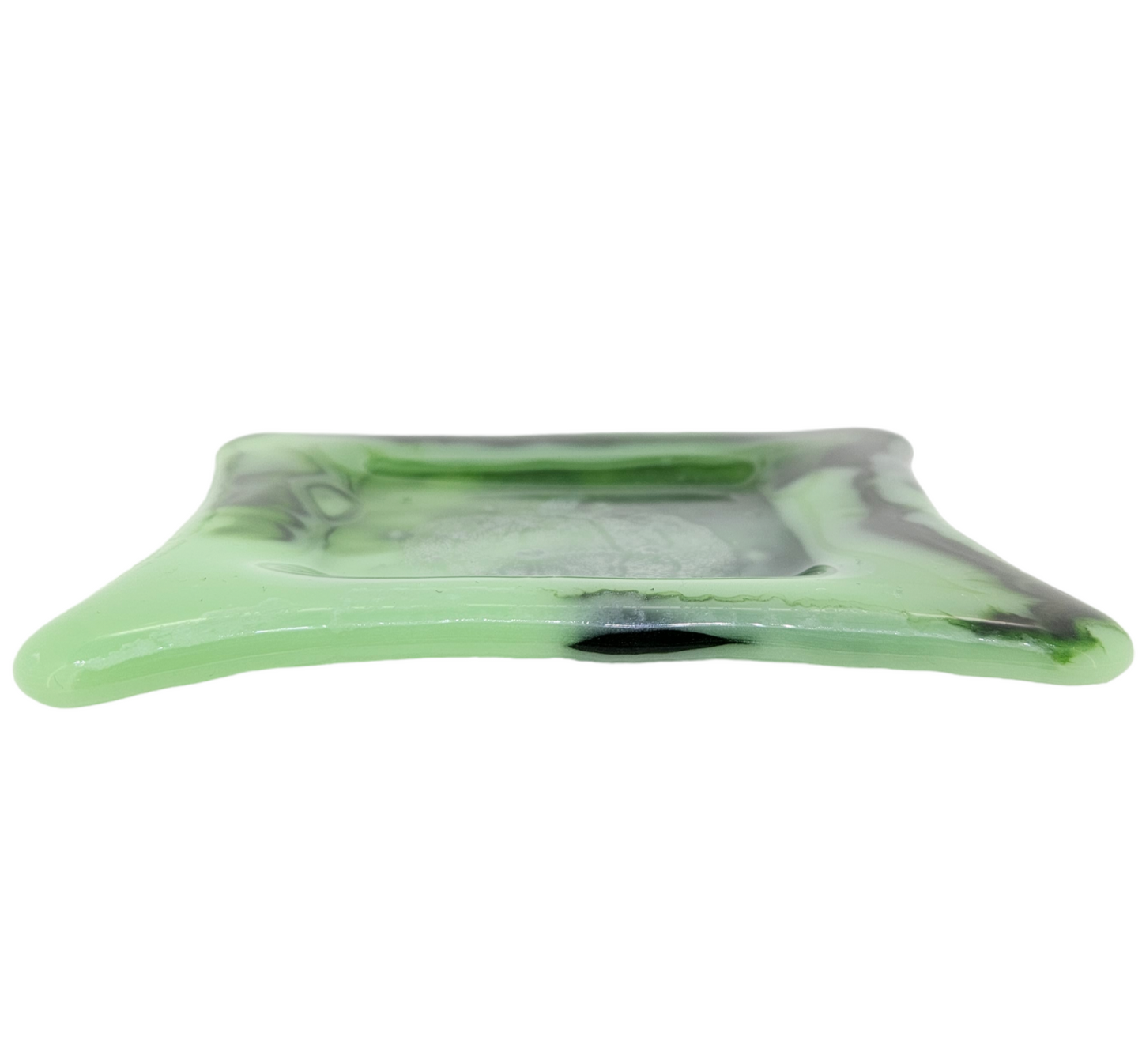 Handmade Green Pumpkin Fused Glass Dish
