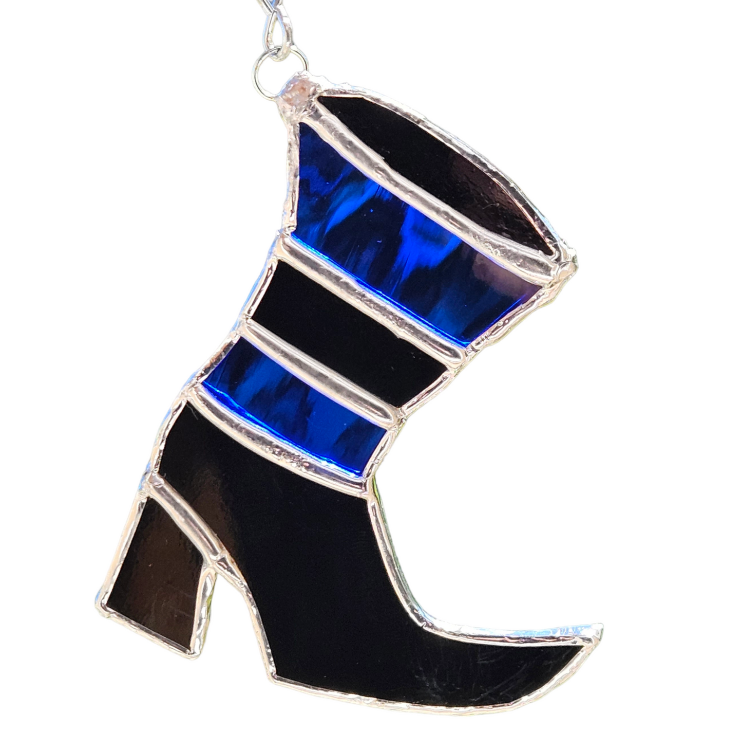 Stained Glass Witches Boot