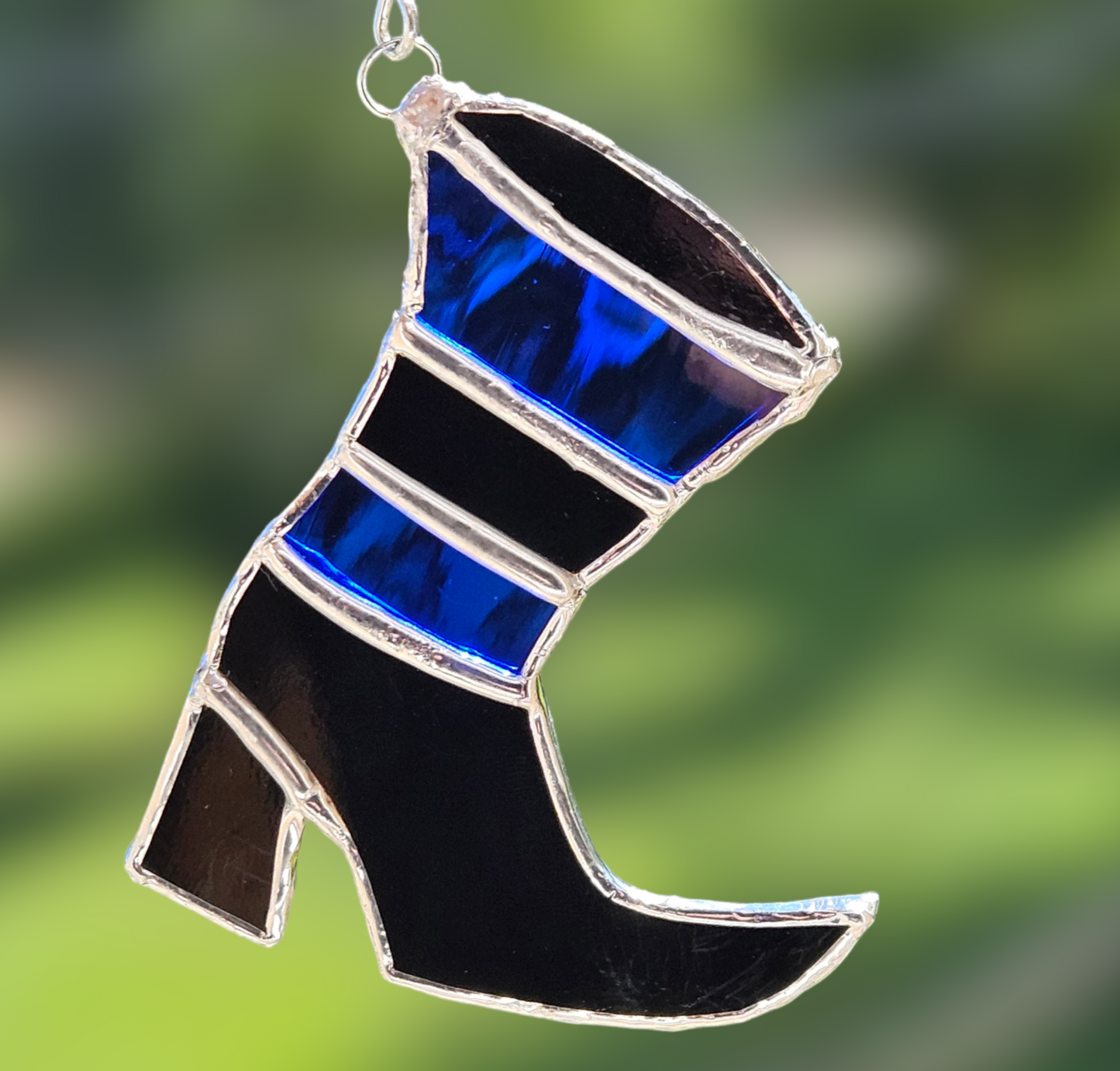 Stained Glass Witches Boot