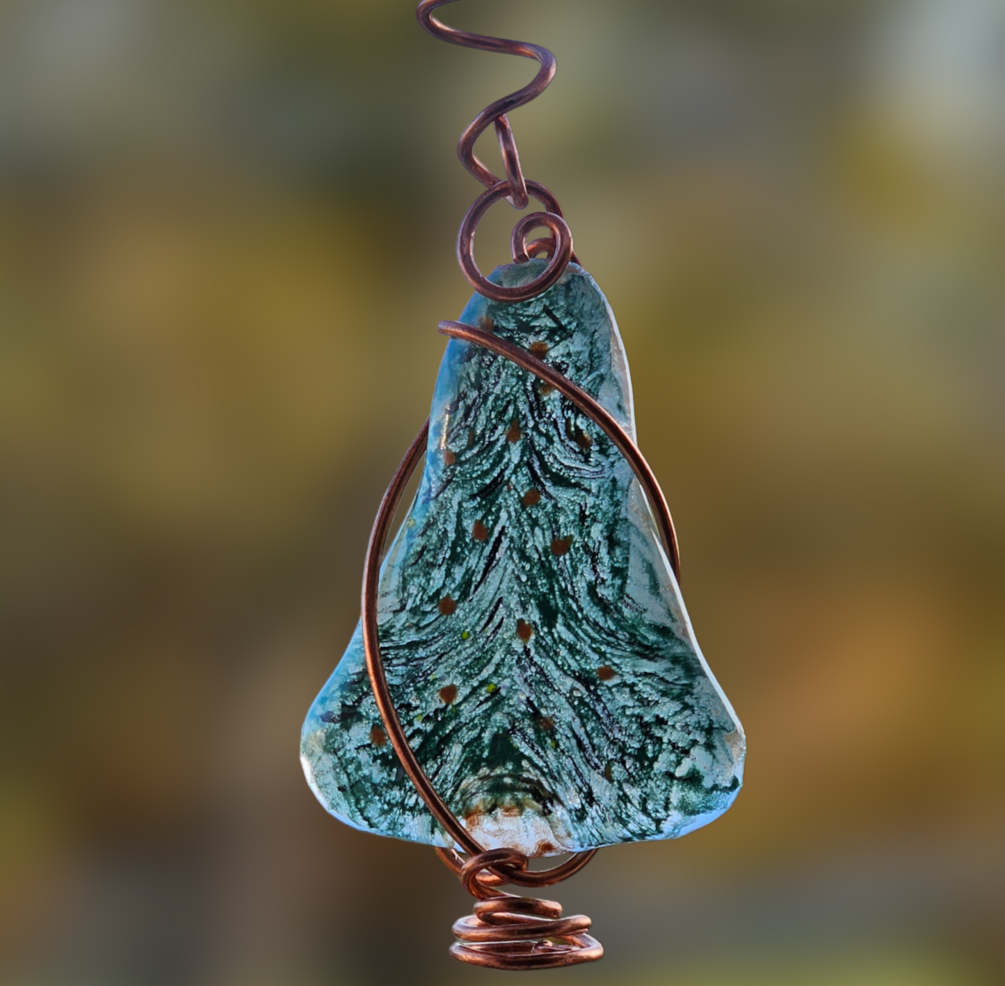 Fused Glass Christmas Tree Ornament