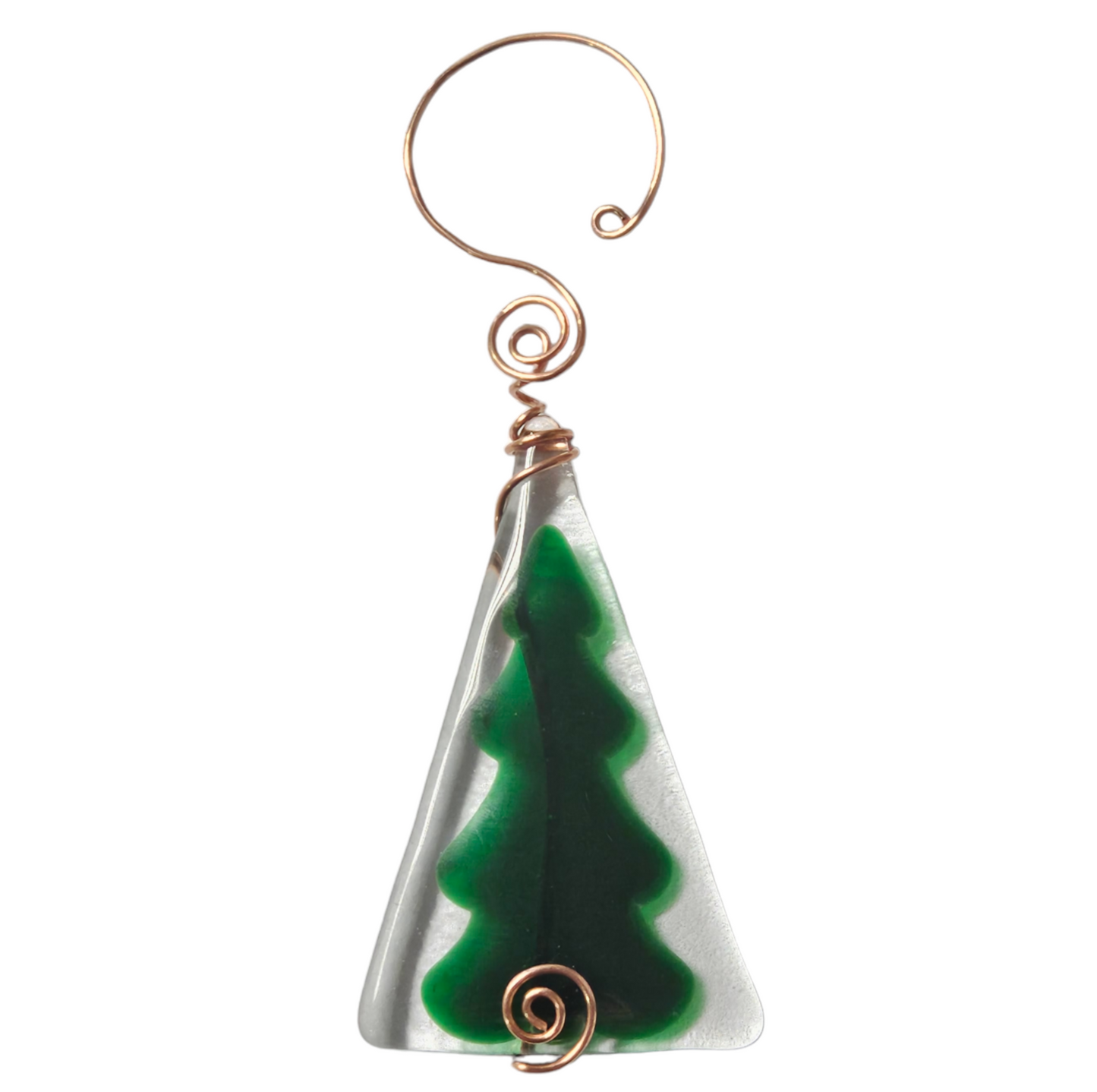Fused Glass Christmas Tree Ornament