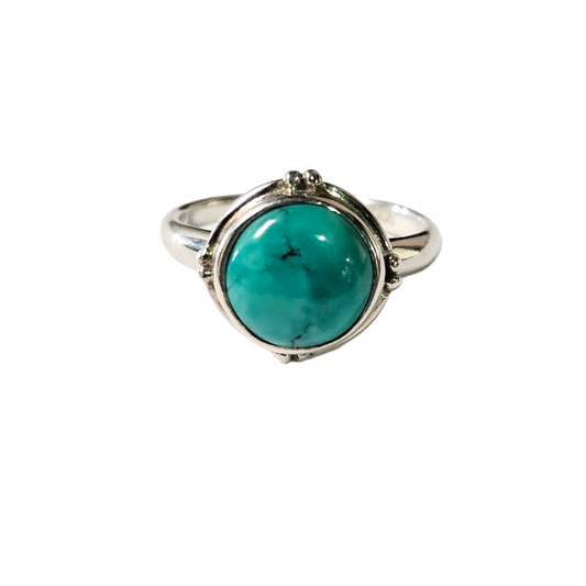 Sterling Silver Turquoise Ring sz 8