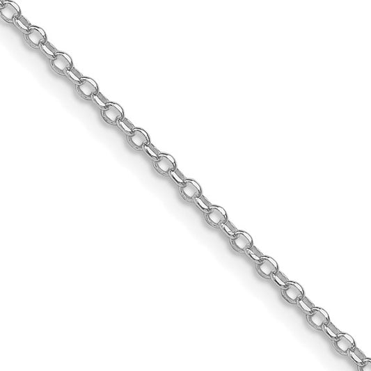 22" Sterling silver rolo cable chain 1.75mm