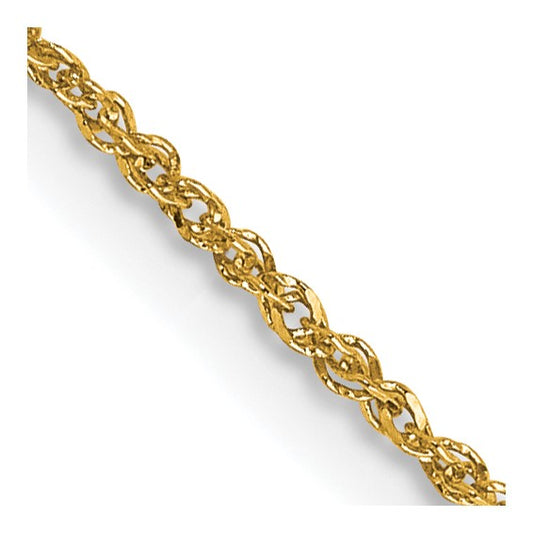 14K 18 inch 1.1mm Ropa with Spring Ring Clasp Chain