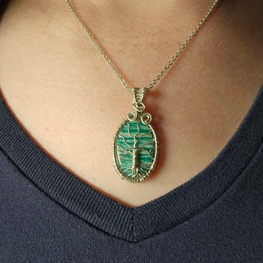 Sterling Silver Handmade Amazonite Necklace