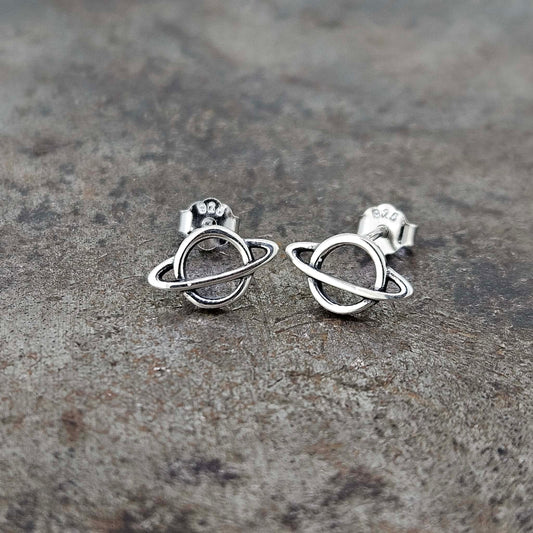 Sterling Saturn Earrings