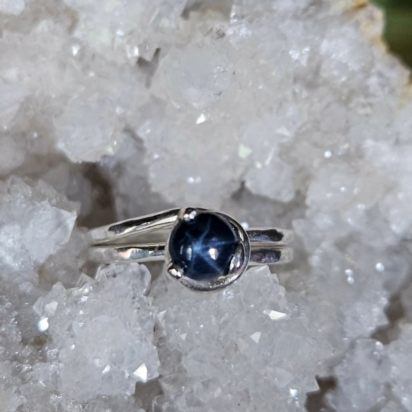 Handmade Sterling Star Sapphire Ring