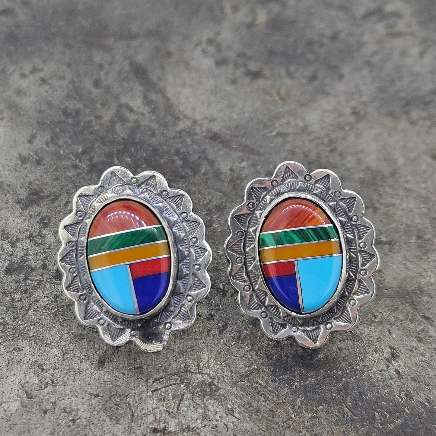 Sterling Silver Navajo Earrings