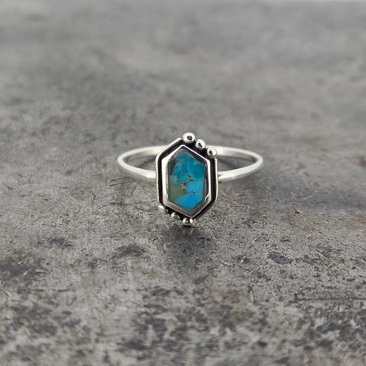 Sterling Turquoise Ring Size 8