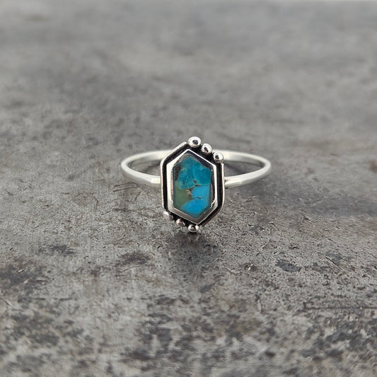 Sterling Turquoise Ring Size 8