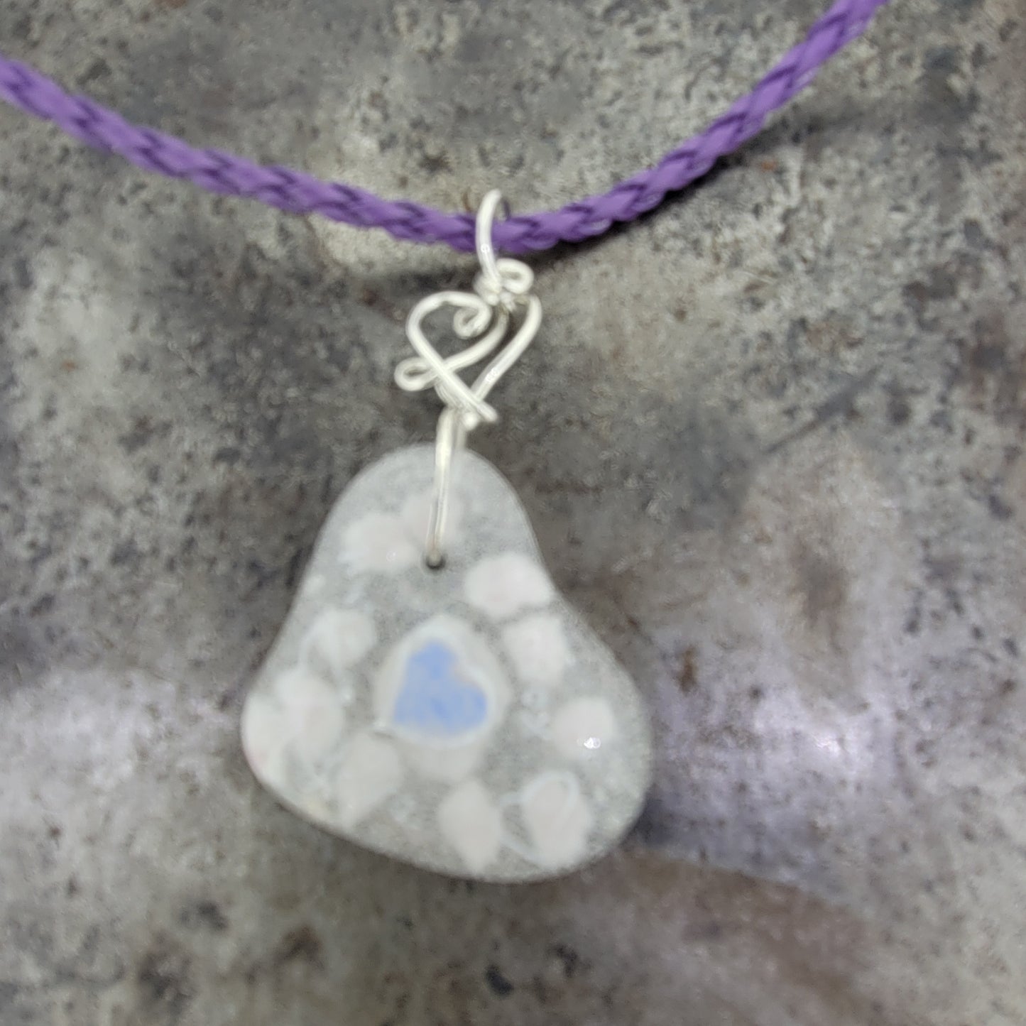 Fused Glass Heart Necklace