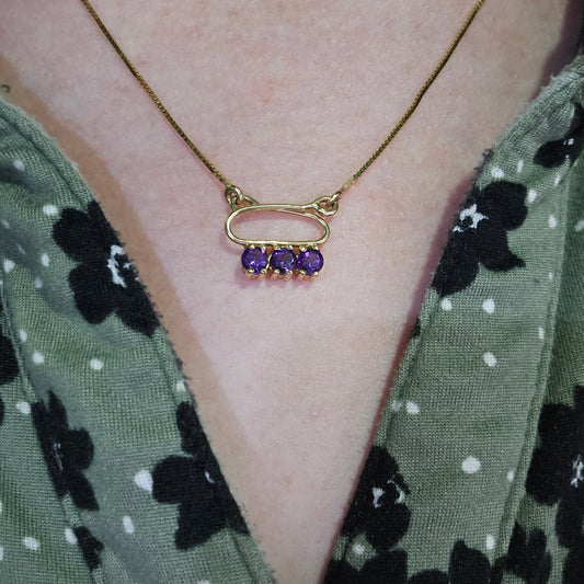 Amethyst Bar Necklace