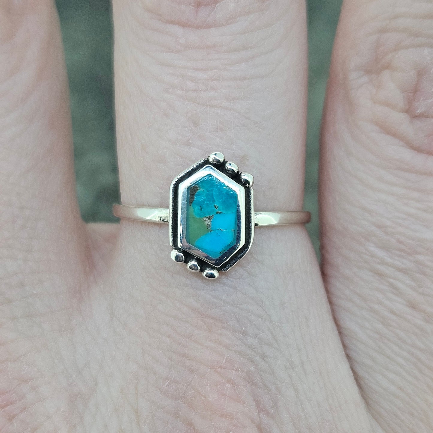 Sterling Turquoise Ring Size 8