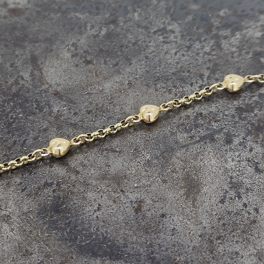 14k Heart Bracelet
