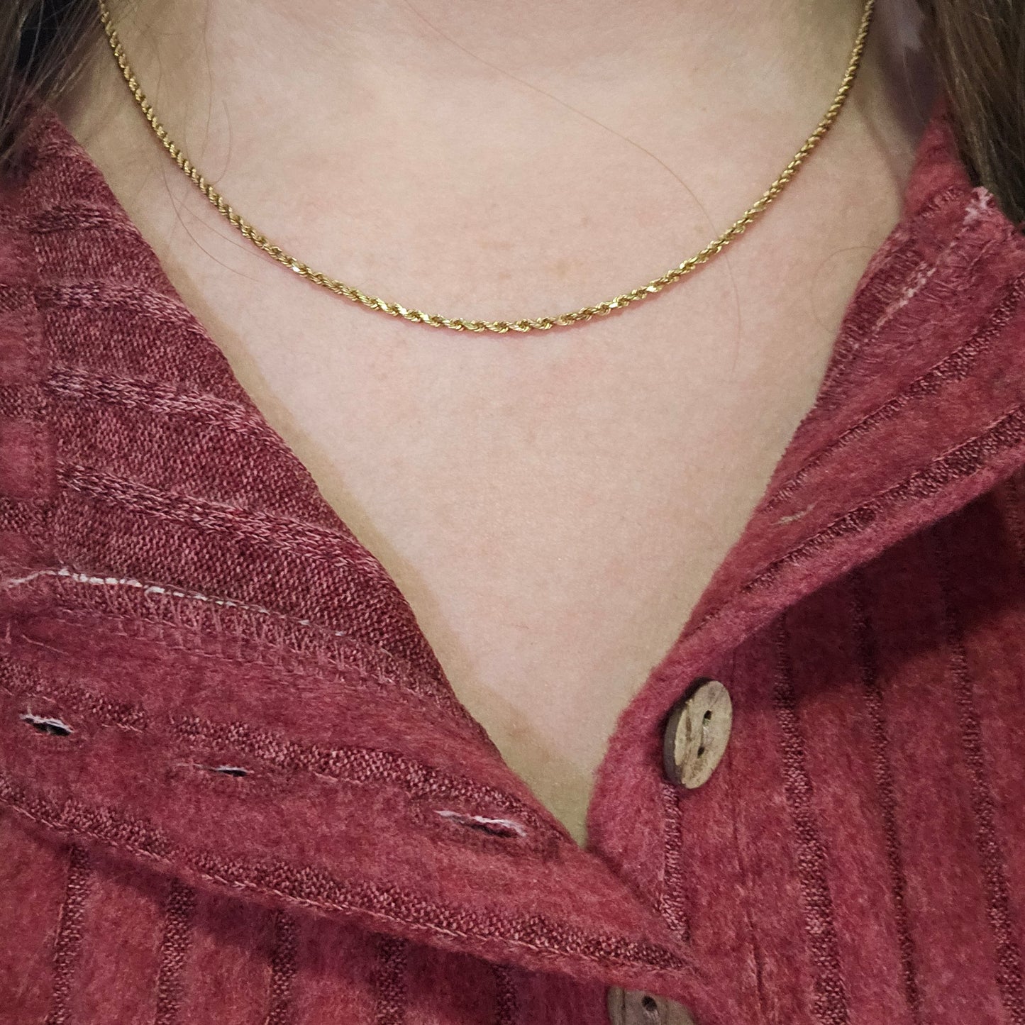 14k Yellow Gold 18" Rope Chain