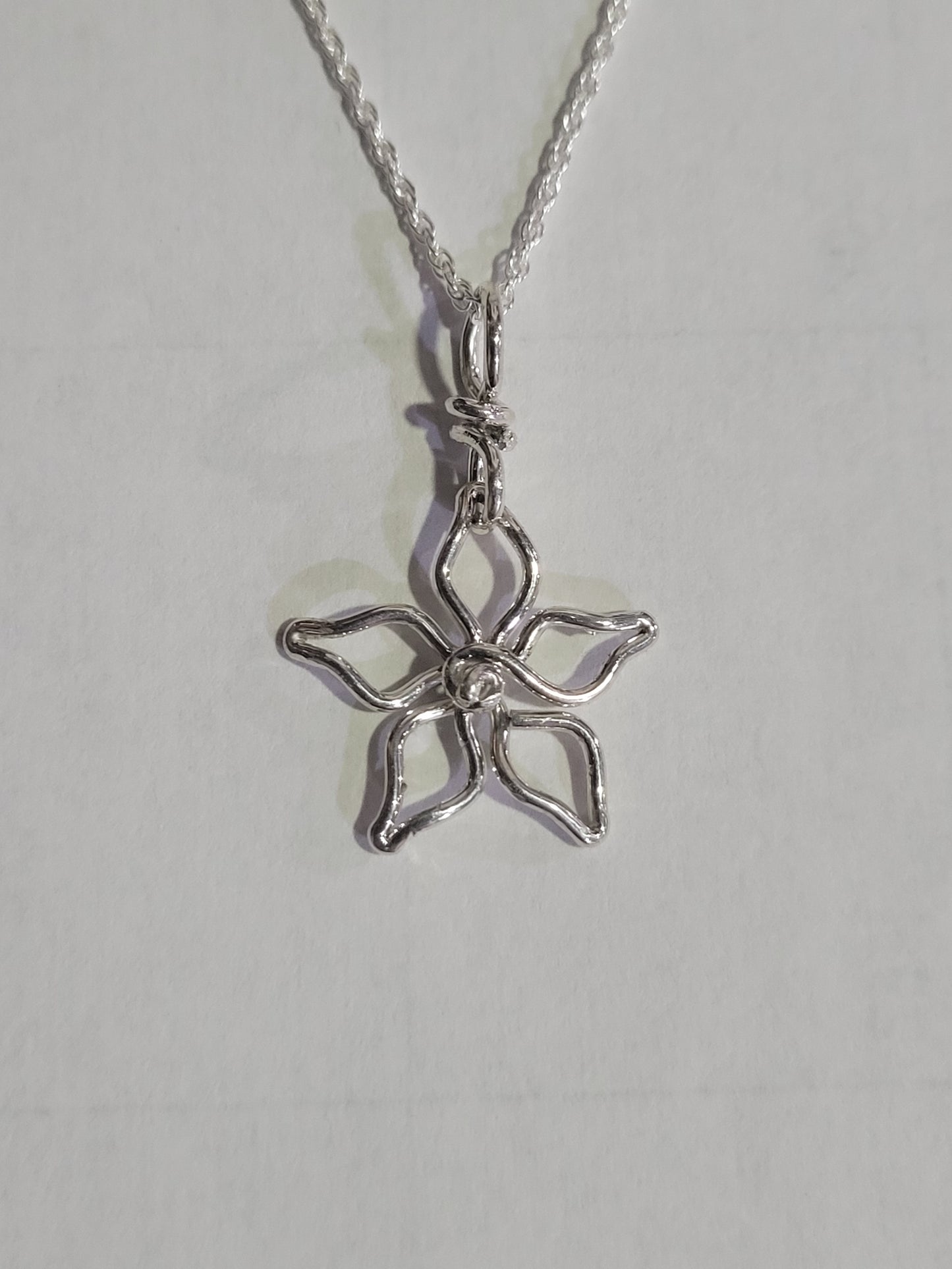Sterling Flower Necklace